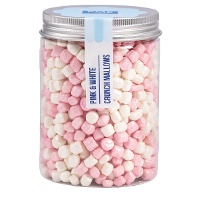 Sprinkles de mini-guimauves croustillantes blanc et rose nacré, 87 g - PME