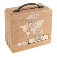 Tirelire en forme de valise pour faire le tour du monde
