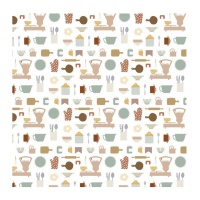 Ustensiles de cuisine en papier vélin 30,5 x 30,5 cm - Artis decor - 3 pcs.