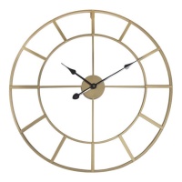 Horloge murale en métal doré de 60 cm - DCasa