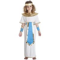 Costume égyptien avec ceinture bleue pour filles