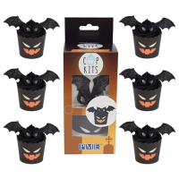 Set de décoration de cupcakes Halloween Bat - PME - 6 pièces