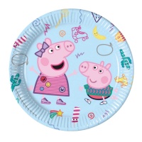 Assiettes Peppa Pig et George 23 cm - 8 pcs.