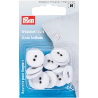 Boutons en lin lavables de 1,5 cm - Prym - 18 pcs.