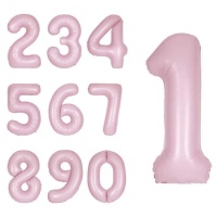 Ballon rose à numéros 86,3 cm - Unique