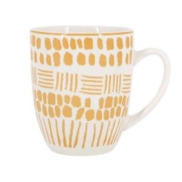 Mug 350 ml jaune imprimé