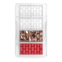 Moule à tablette pour briques de chocolat 20 x 12 cm - Decora - 4 cavités