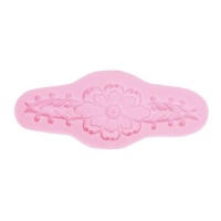 Moule silicone bordure fleur 14,7 x 9 cm - Artis decor