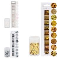 Set de paillettes avec formes colorées 4 gr - 9 pcs.