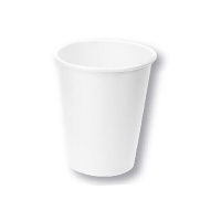 Gobelets en carton blanc biodégradable de 300 ml - 12 pièces.