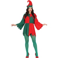 Costume de lutin bicolore pour femme