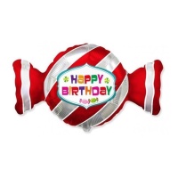 Ballon bonbon Happy Birthday 53 x 92 cm - Conver Party