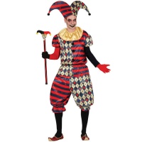 Costume d'arlequin maléfique pour homme