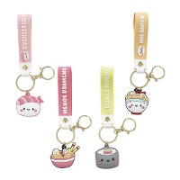 Porte-clés avec figurine et phrase amusante sushi - 1 unité