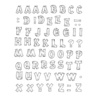 Tampons alphabet en bois en acrylique transparent - Innspiro