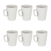 Tasse à déjeuner en porcelaine 350 ml - 6 pièces.