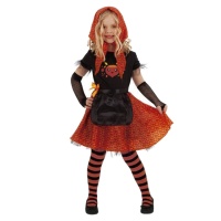 Costume de marron orange et noir pour filles