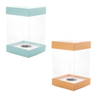 Boîte à oeufs de Pâques transparente 16 cm - Pastkolor - 1 pièce