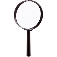 Loupe en verre avec manche noir de 6 cm
