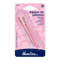 Aiguilles à tricoter en plastique pour enfants 6,5 et 7,5 cm - Hemline - 4 pcs.