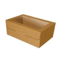 Boîte à biscuits en kraft 19,5 x 11 x 7,5 cm - Pastkolor