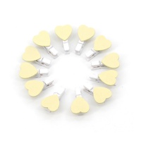 Pince à épiler jaune en forme de coeur 3,5 cm - 12 pcs.