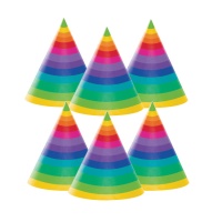 Chapeaux multicolores - 8 pièces