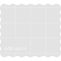 Base de tampon acrylique carré ergonomique de 7 x 8 x 0,8 cm - Artis decor