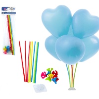 Centre de table pour ballons multicolores - 8 pièces