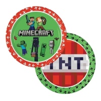 Assiettes Minecraft 23 cm - 8 pcs.