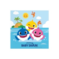 Serviettes famille Baby Shark 16,5 x 16,5 cm - 20 pcs.