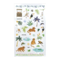 Autocollants animaux de la jungle - Dailylike - 1 feuille