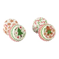 Figurines de Noël mini capsules pour cupcakes - Décorer - 200 unités