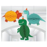 Pendentif boule nid de dinosaure - 3 pcs.