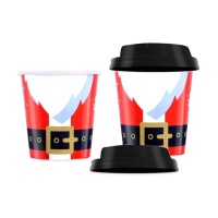 Père Noël Ho Ho Ho 250 ml gobelet en carton avec couvercle - 8 pcs.