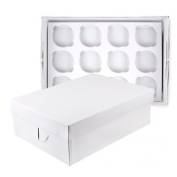 Boîte rectangulaire pour 12 petits gâteaux 32 x 22 x 9 cm - PME