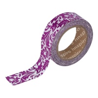 Washi tape chiffres arabes rose métal - 10 m