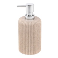 Distributeur de savon à rayures sable 17,5 cm