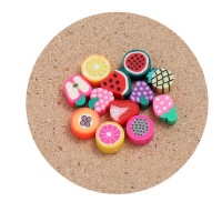 Perles de fruits colorées de 1 cm - 12 unités