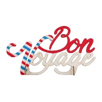 Centre de table « Bon Voyage » de 30 x 16,5 cm