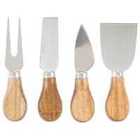 Couteaux à fromage avec manche en acacia - 4 unités