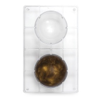 Moule pour sphères en chocolat 27,5 x 17,5 cm - Decora - 2 cavités