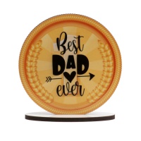 Bouchon de gâteau avec le message Best Dad Ever - Dekora