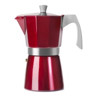 Cafetière italienne 3 tasses Evva Red induction - Ibili