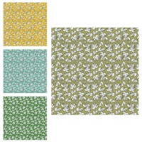 Tissu de coton Maylea leaf - Indigo