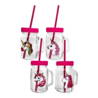 Pot en verre licorne - 1 pc.