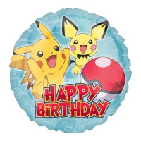 Pokemon Pikachu et Pichu Ballon Joyeux Anniversaire 43 cm - Anagramme