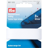 Ruban de coton fort de 2 cm blanc - Prym - 3 m