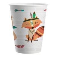 Tasses à tipi 200 ml avec animaux - 8 unités