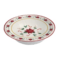Bols de Noël Poinsettia de 17,5 cm - 6 unités